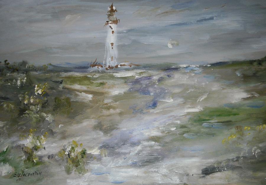 Point Arena Lighthouse Painting by Edward Wolverton