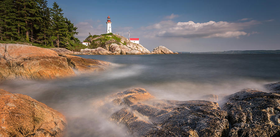 Point Atkinson Lighthouse sunset Photograph by Pierre Leclerc Photography