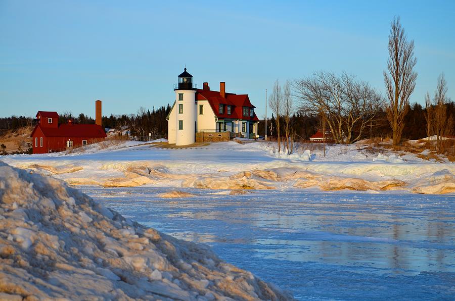 Point Betsie in Winter 2 Photograph by Peggy Campbell | Fine Art America