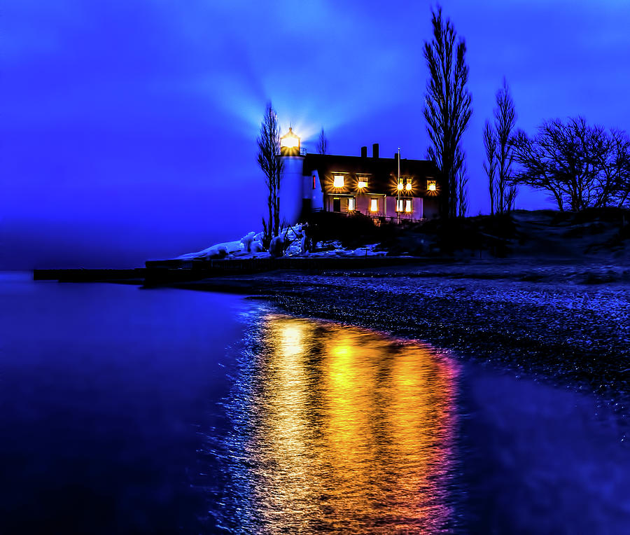 Point Betsie Reflections Photograph by Joe Holley