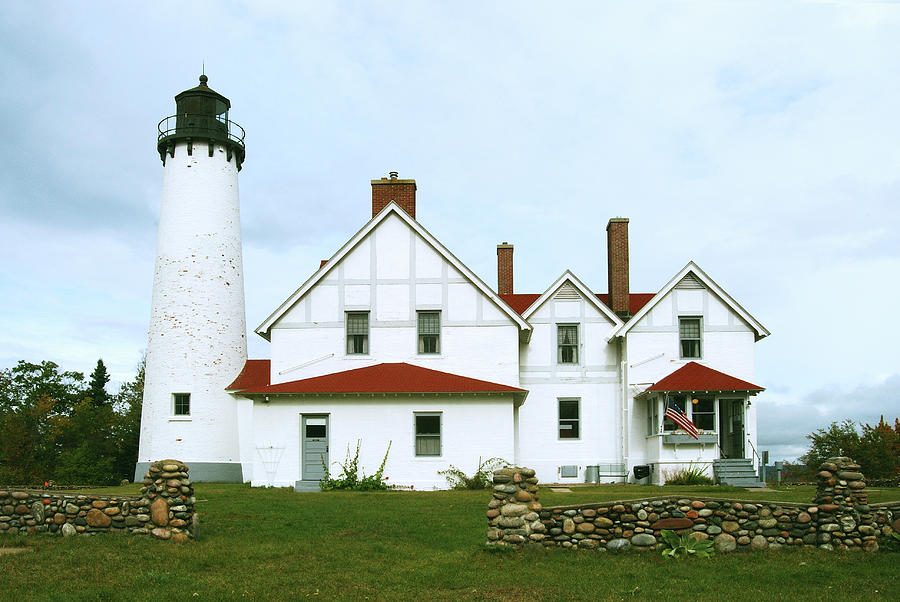 Point Iroquois Light Photograph by Michael Peychich