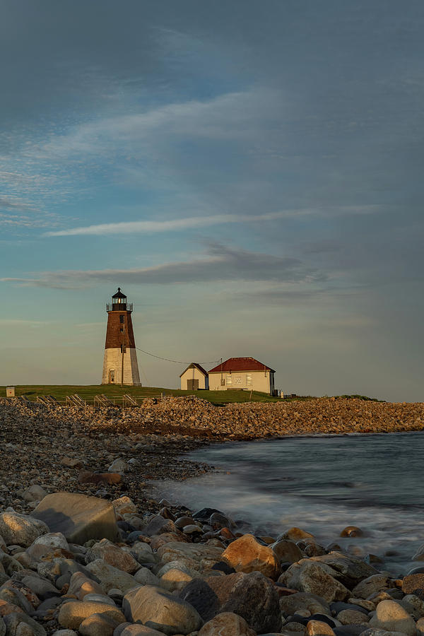 Point Judith Lighthouse at Dusk Photograph by Terri Mongeon - Fine Art ...