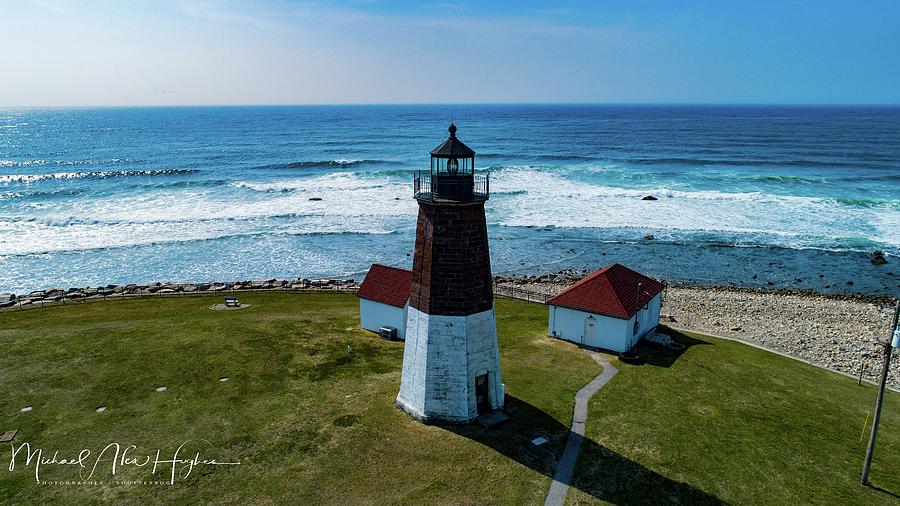 Point Judith Lighthouse Photograph by Veterans Aerial Media LLC
