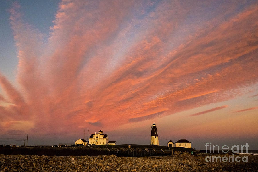 Point Judith Lighthouse Sunset Photograph by Wayne Moran