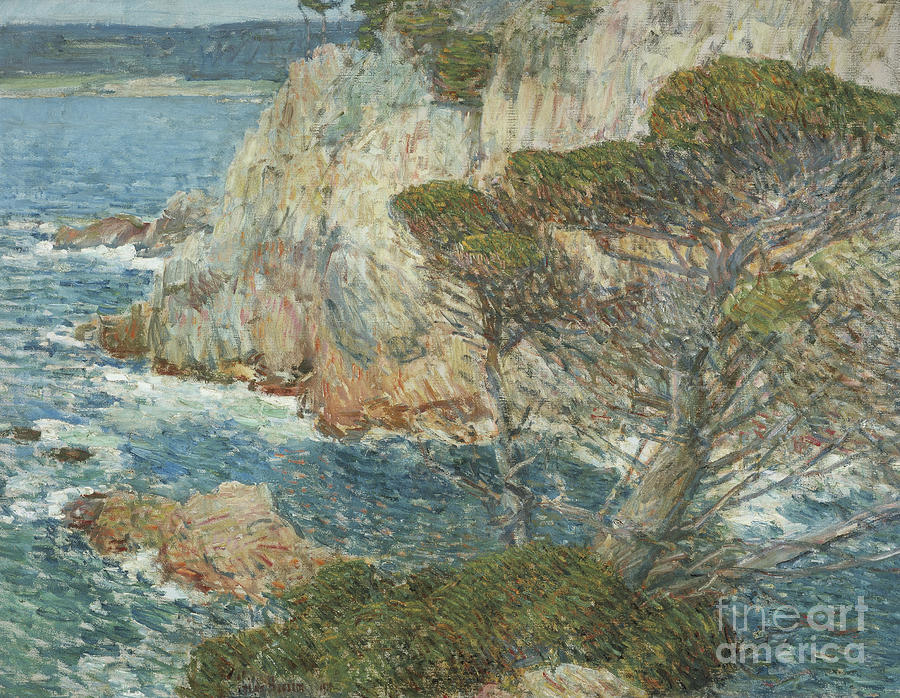 Point Lobos, Carmel, 1914 Painting by Childe Hassam