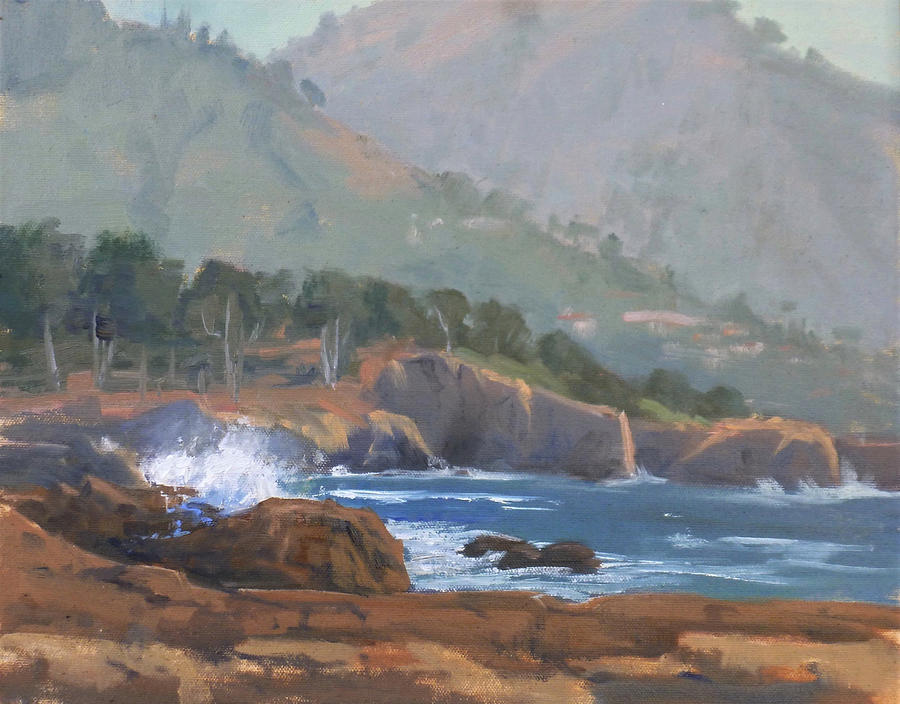 Point Lobos Coast Painting by Sharon Weaver