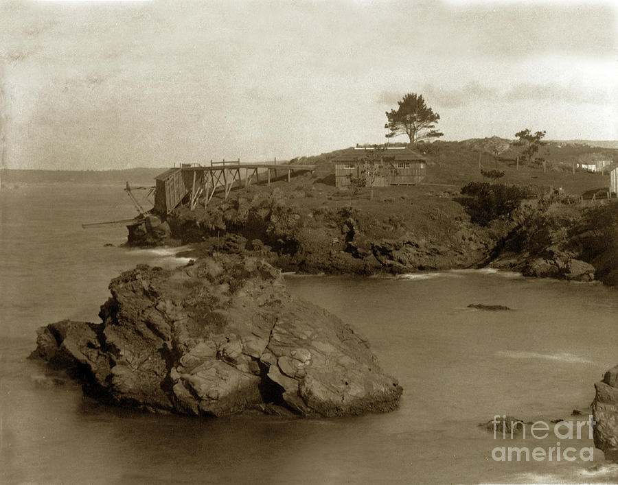 Point Lobos Photograph - Point Lobos, Showing loading chute Coal Chute Point  Feb. 13, 1909 by Monterey County Historical Society