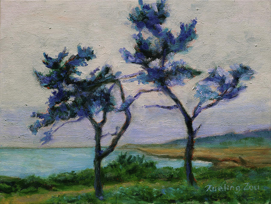 Point Lobos State Natural Reserve Carmel-by-the-Sea California Landscape 18 Painting by Xueling Zou