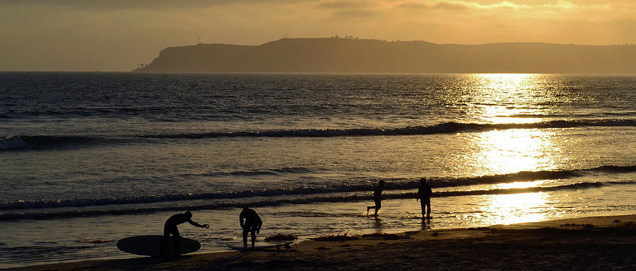 Point Loma California Surfers Photograph by Katy Hawk