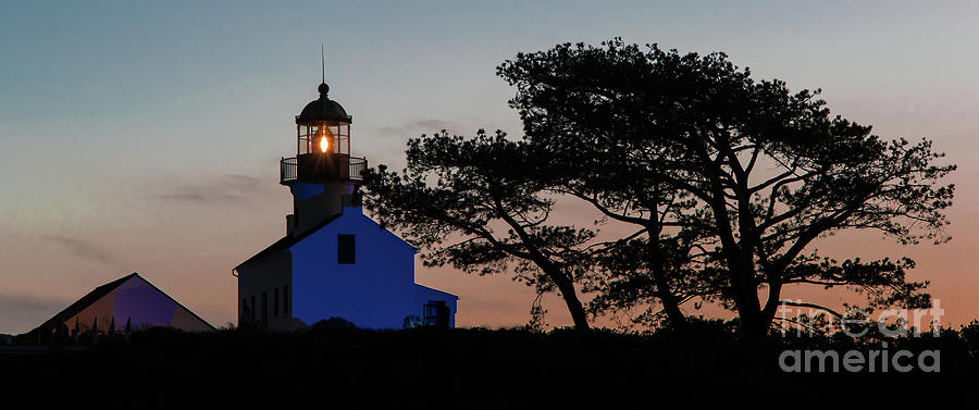 Point Loma Lighthouse at Sunset Photograph by David Levin