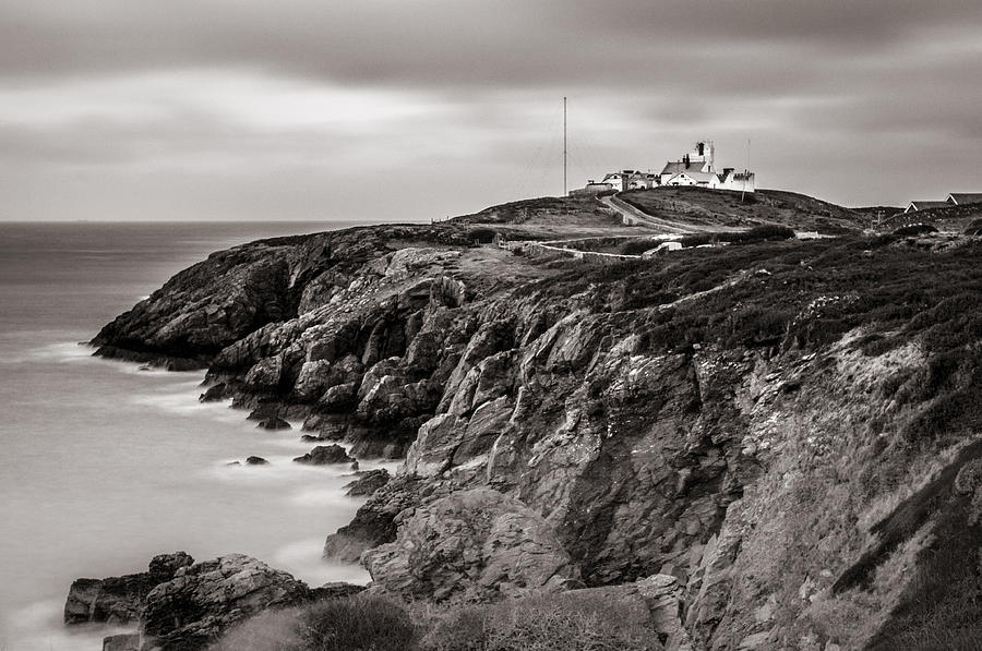 Black And White Photograph - Point Lynas Lighthouse in Llaneilian on Anglesey by Neil Alexander Photography