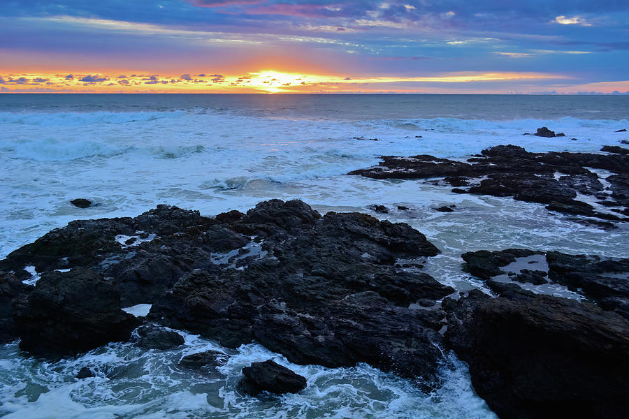 Point Piedras Blancas Rocky Sunset Photograph by Kyle Hanson