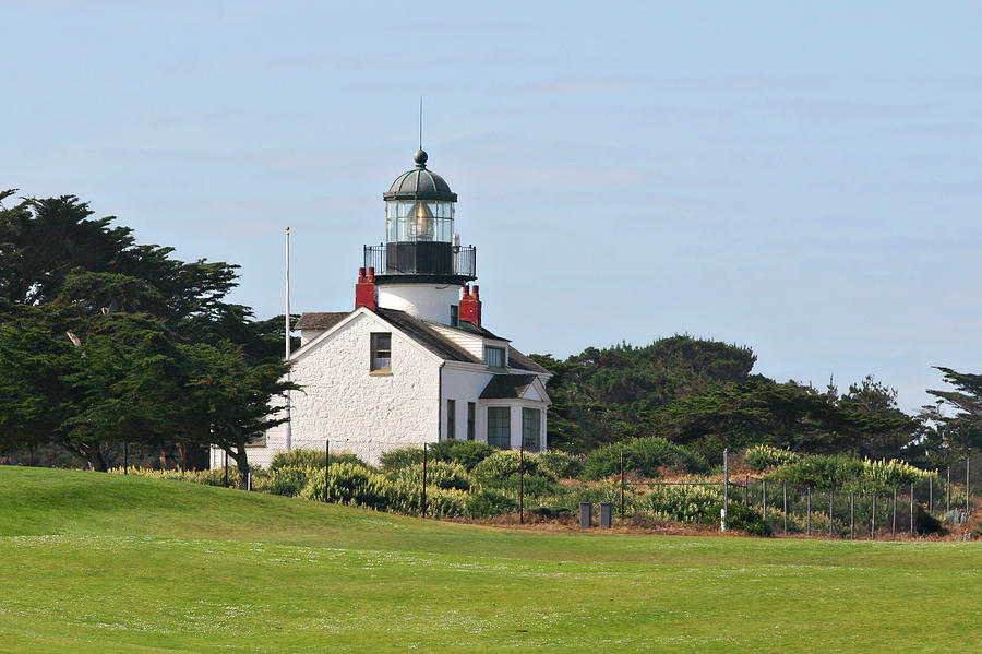 Point Pinos Light - Lighthouse on the golf course - Pacific Grove Monterey Central CA Photograph by Alexandra Till