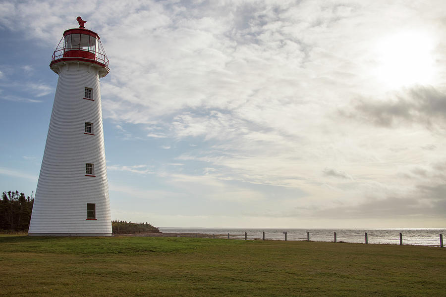 Point Prim Lighthouse, PEI along shoreline Photograph by Karen Foley