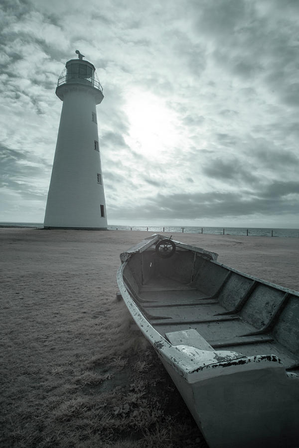 Point Prim Lighthouse, PEI, Canada in IR Photograph by Karen Foley