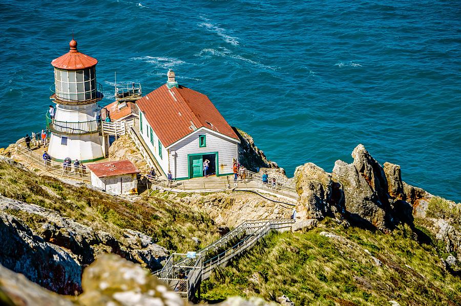Point Reyes lighthouse and pacific coast Photograph by Alex Grichenko