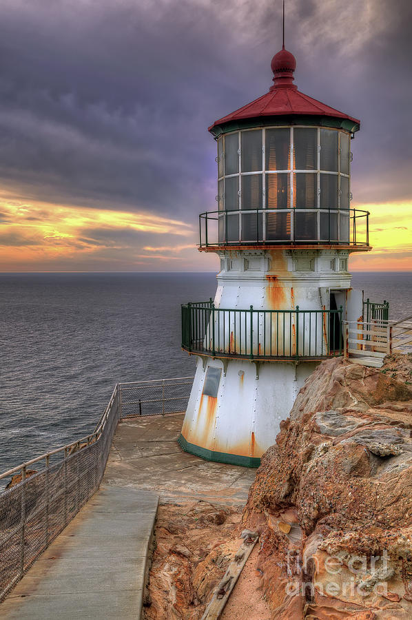 Sunset Photograph - Point Reyes Lighthouse by Eddie Yerkish