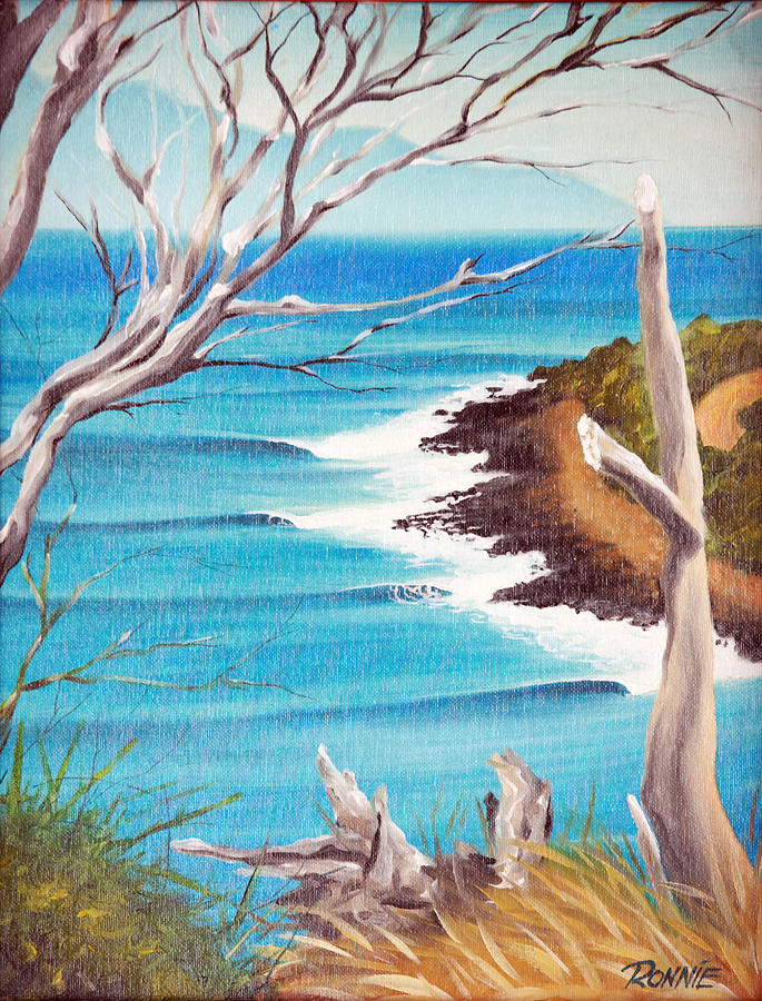 Surf Painting - Point Surf by Ronnie Jackson