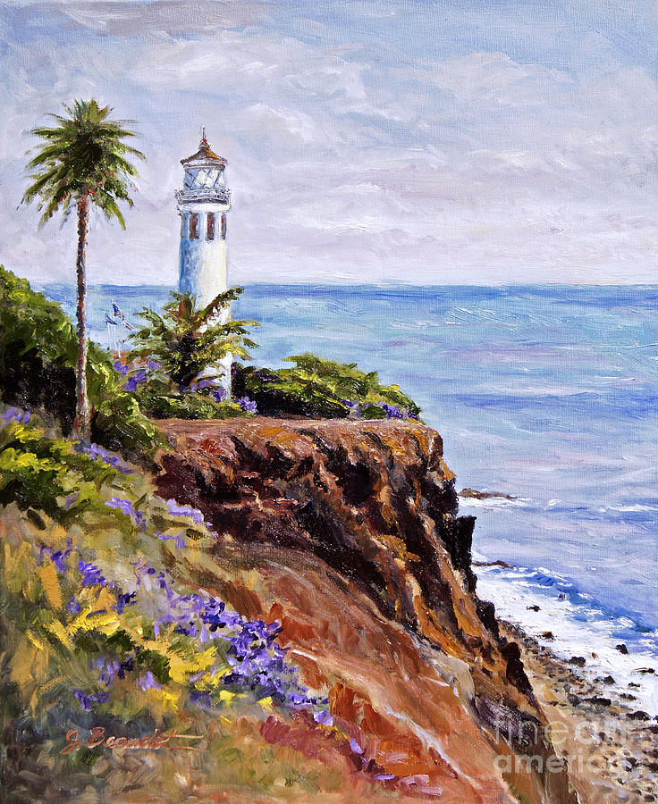 Lighthouse Painting - Point Vicente Palos Verdes by Jennifer Beaudet