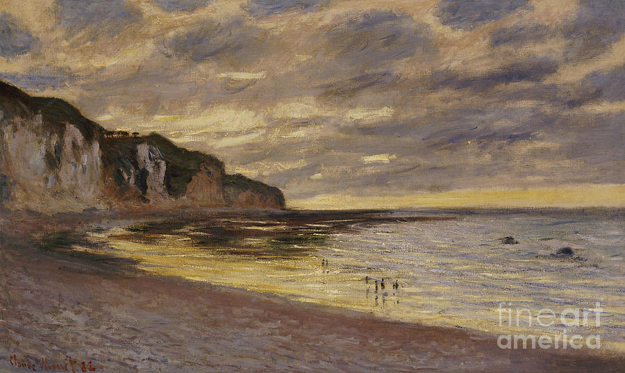 Pointe De Lailly, Maree Basse, 1882 Painting by Claude Monet