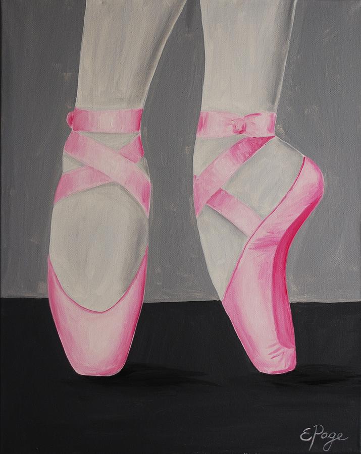 Pointe Shoes Painting by Emily Page