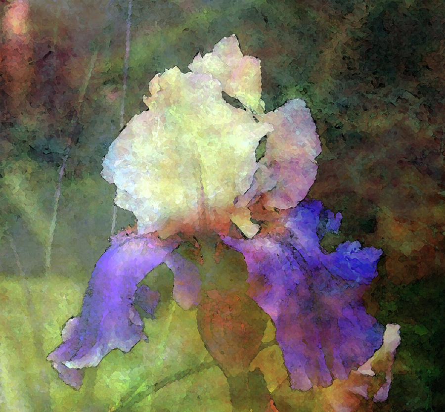 Pointillism Impressionist Iris 6618 IDP_2 Photograph by Steven Ward