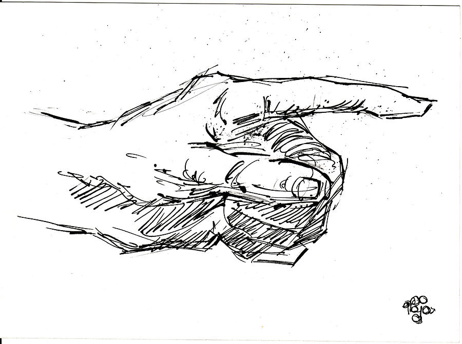Pointing Hand Drawing by Mohd Razaul Karim