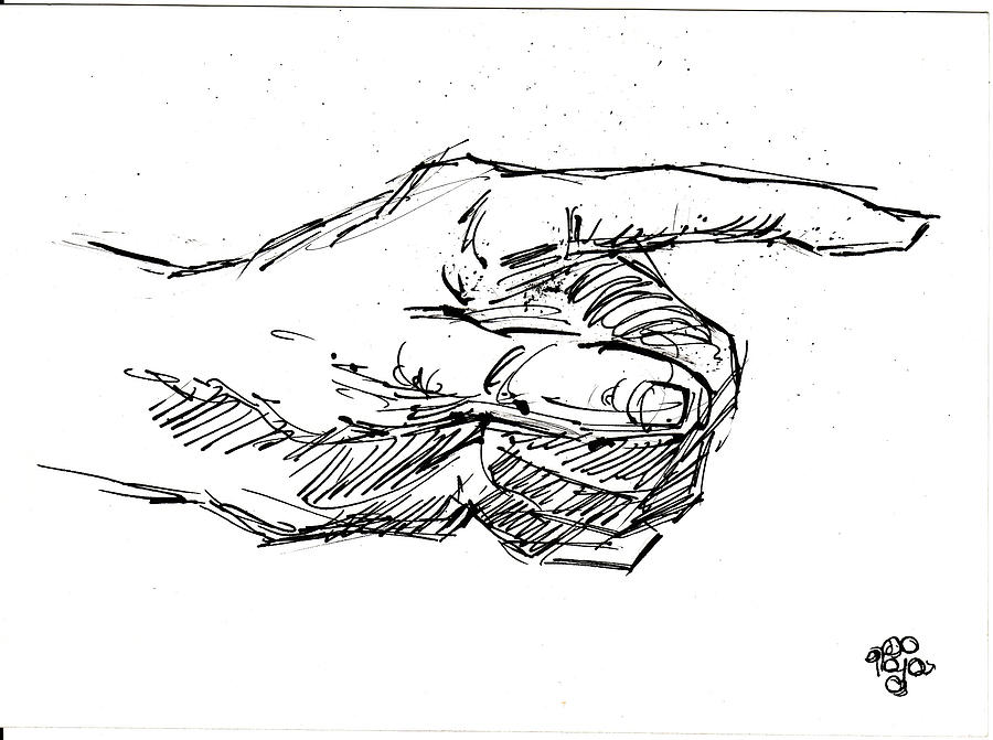 Pointing Hand Drawing by Mohd Raza-ul Karim - Fine Art America