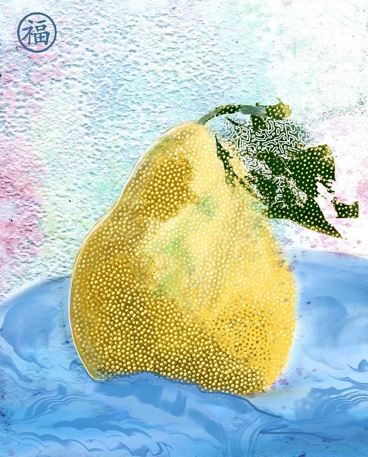 Pear Digital Art - Poire de Fantaisie by Elaine Weiss
