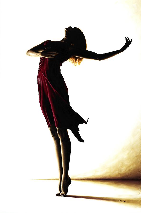 Ballet Painting - Poise in Silhouette by Richard Young