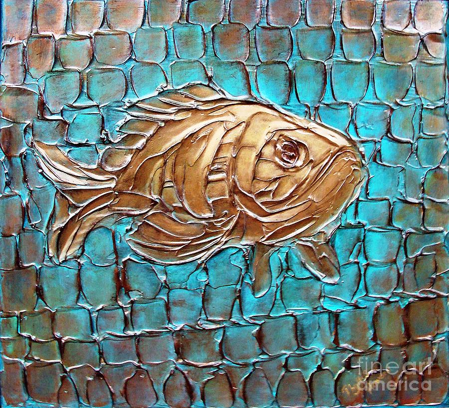 Poisson Dore Painting by Phyllis Howard