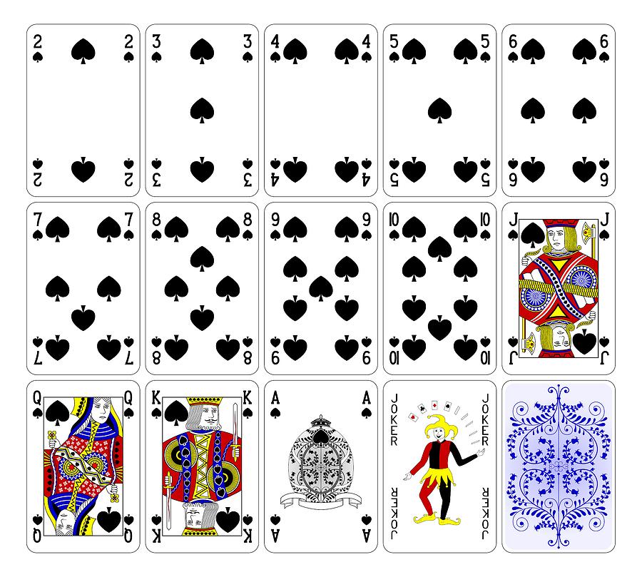 Art Prints of Playing Card, 9 of Spades