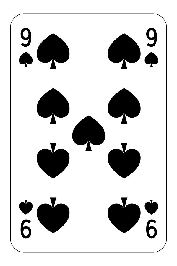 Poker playing card 9 spade Digital Art by Miroslav Nemecek - Pixels