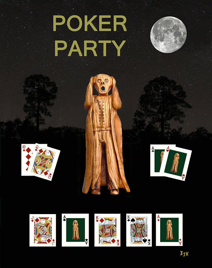 Edvard Munch Mixed Media - Poker Scream Party Poker by Eric Kempson