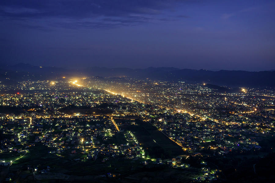 Pokhara City At Night Photograph By Yuka Ogava Fine Art America