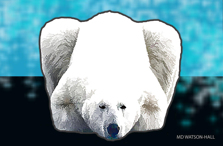 Polar Bear - Blue Digital Art by Marlene Watson