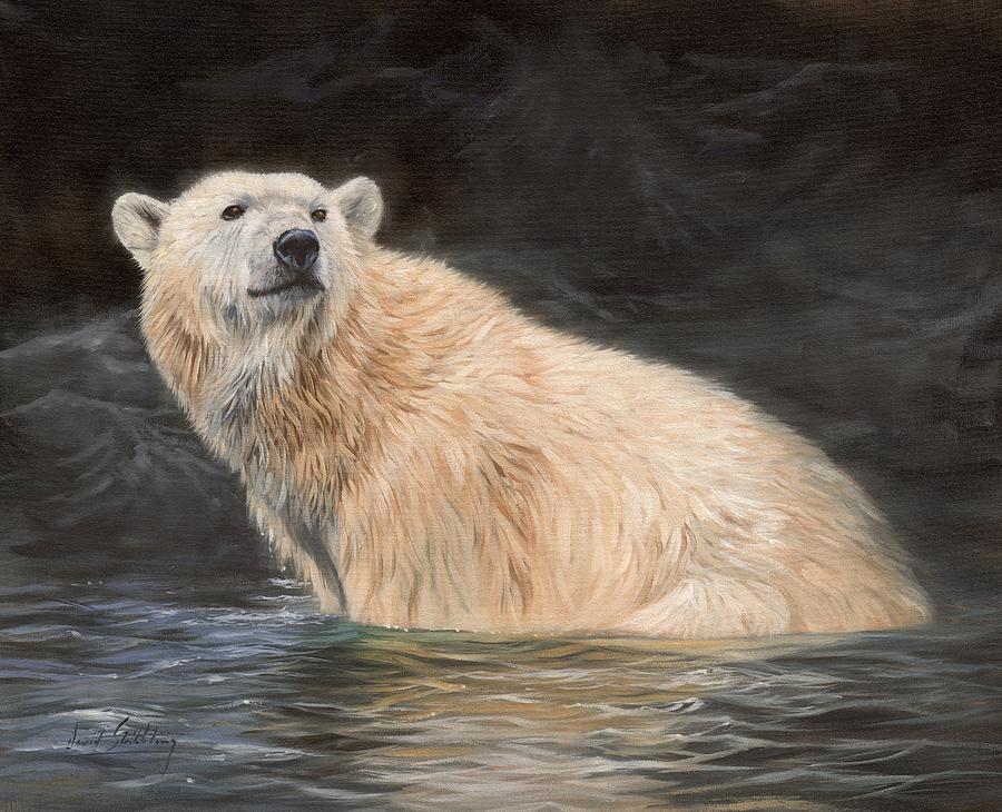 Polar Bear Painting by David Stribbling