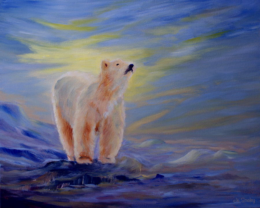 Polar Bear Painting by Jo Smoley