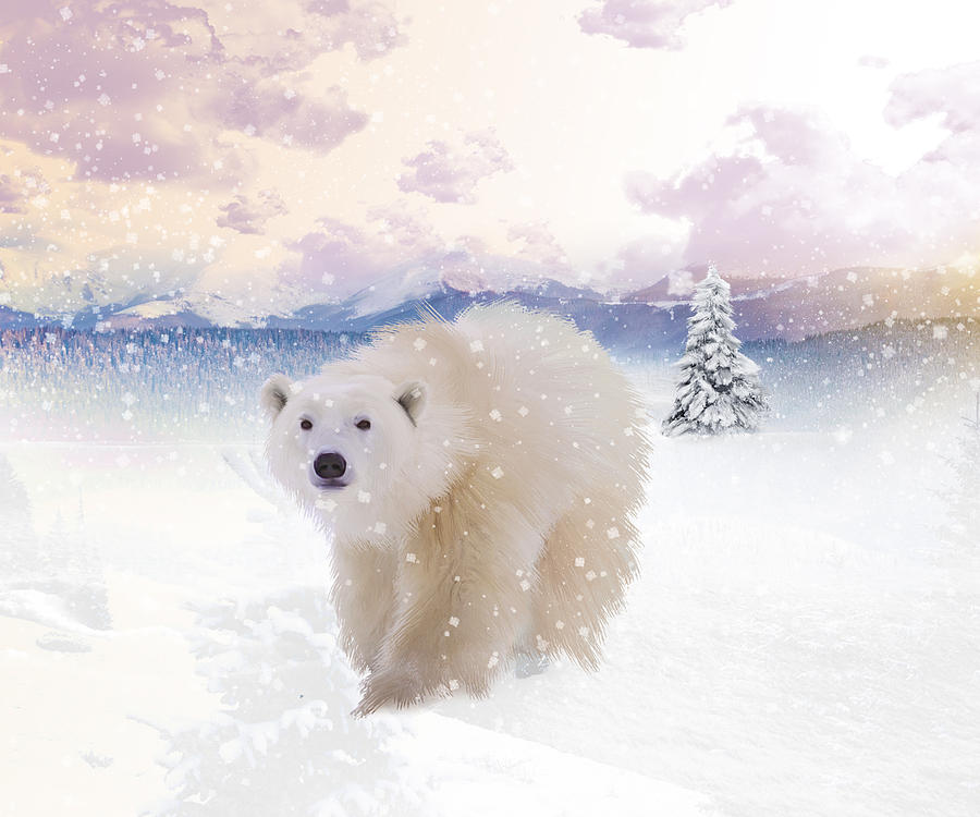 Animal Painting - Polar  Bear by Lee Went