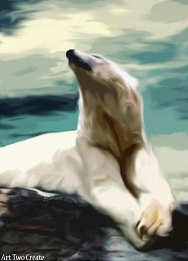 Polar Bear Life. Painting by ArtTwoCreate LLC