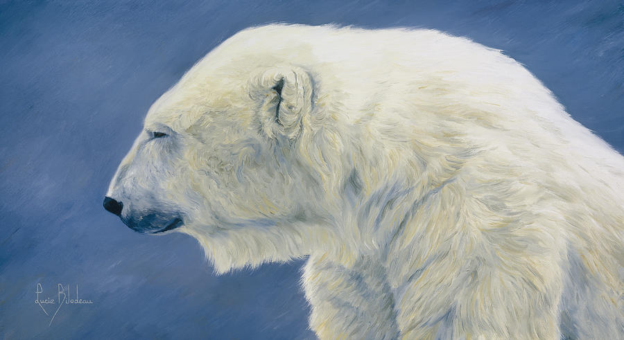 Bear Painting - Polar Bear by Lucie Bilodeau