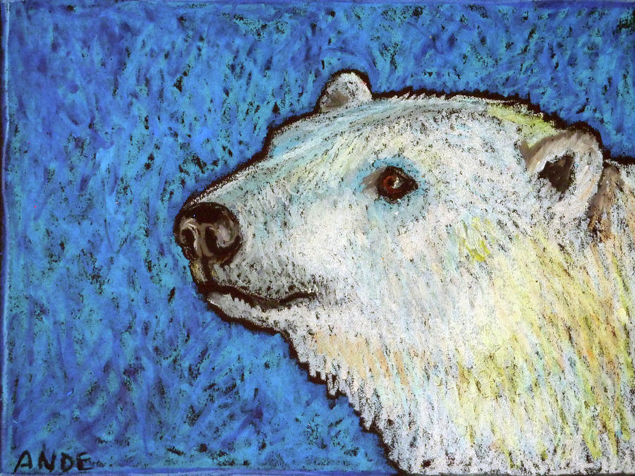 Polar Bear Portrait Painting by Ande Hall