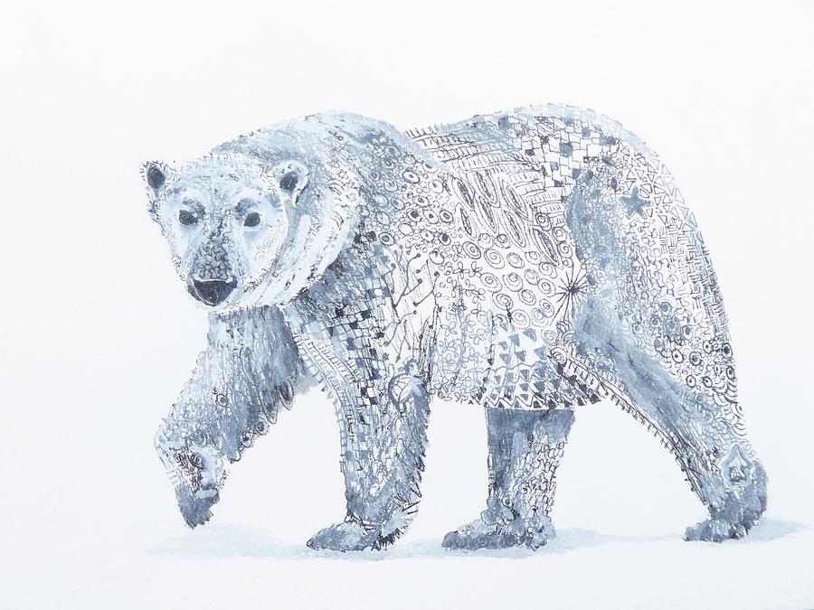 Polar Bear Painting by Yvonne Ankerman