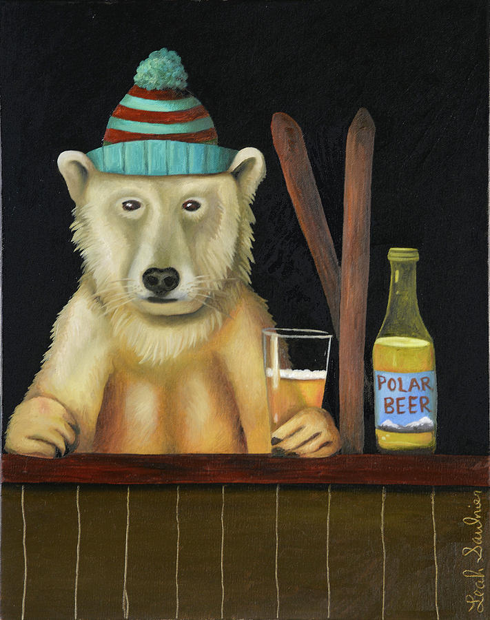 Polar Beer Painting by Leah Saulnier The Painting Maniac
