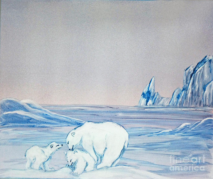 Polar Ice Painting by Terri Mills