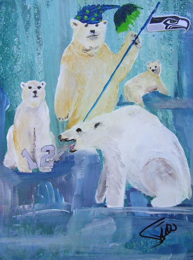 Polar Party Painting by Susan Voidets