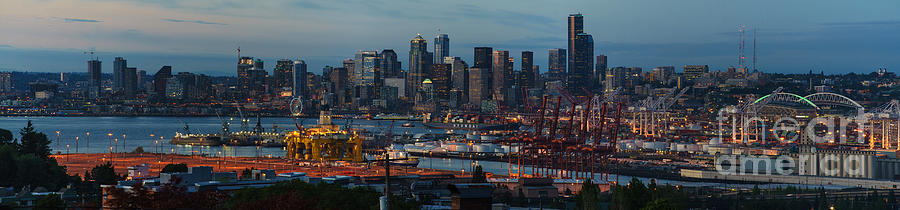 Seattle Photograph - Polar Pioneer Docked in Seattle by Mike Reid