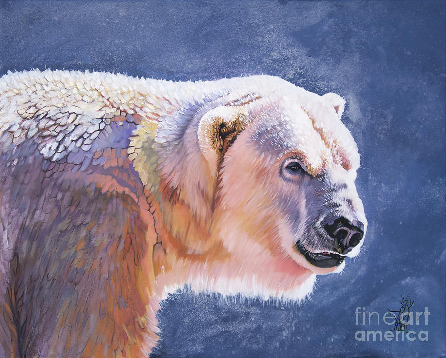 Bear Painting - Polar Refractions by J W Baker