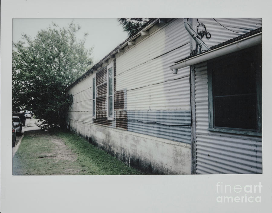 Polaroid Photograph - Polaroid Image-Old House in Corrugated Metal Sheeting by Greg Kopriva