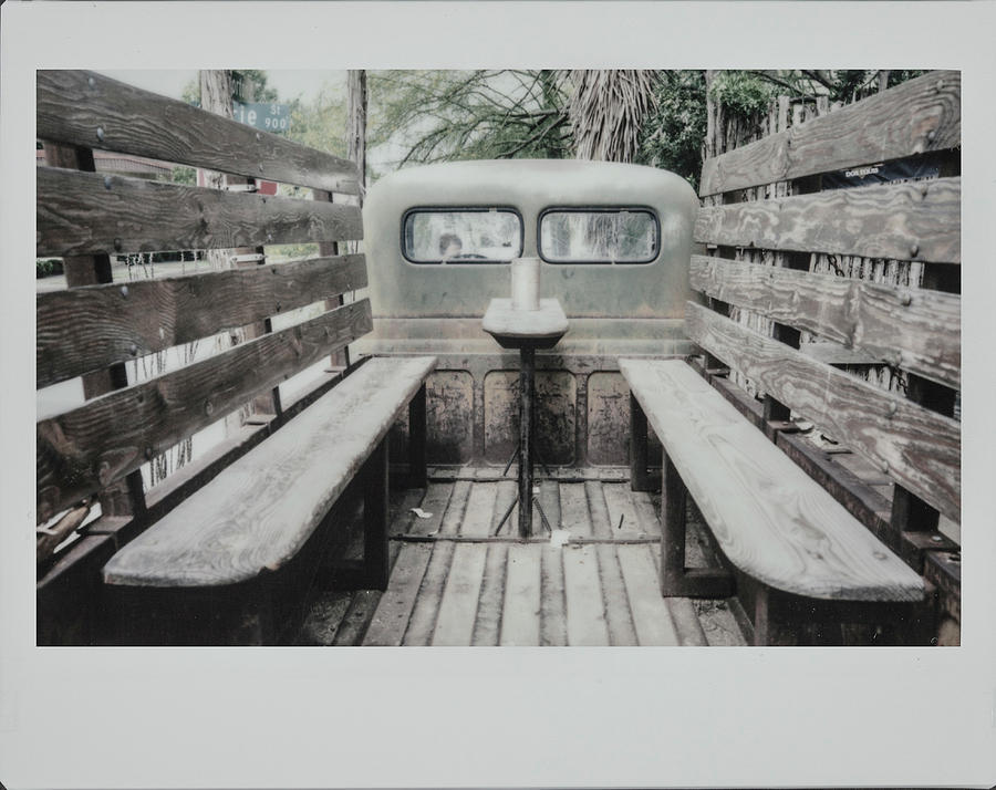 Polaroid Image-Old Truck Bench Seats Photograph by Greg Kopriva